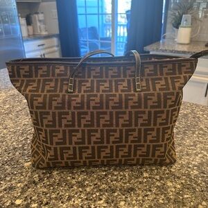 Fendi Brown Monogram Tote Bag